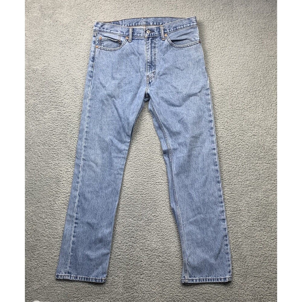 Levi's Jeans Mens 36 Blue 505 Straight Leg Denim Cotton